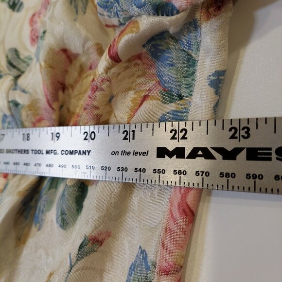 VTG Nah Nah Nah Blouse womens 18 Pastel Lace scalloped neck Floral Cottage Core - Picture 8 of 11